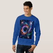 Cosmische Vortex Nexus - Abstracte Ruimte Sweatshi Trui (Voorkant volledig)