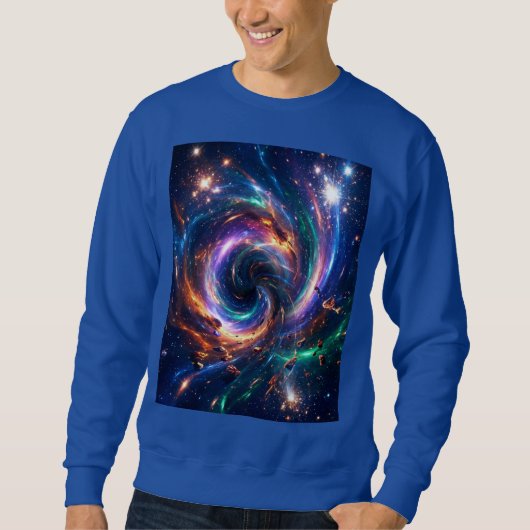 Cosmische Vortex Nexus - Abstracte Ruimte Sweatshi Trui (Voorkant)