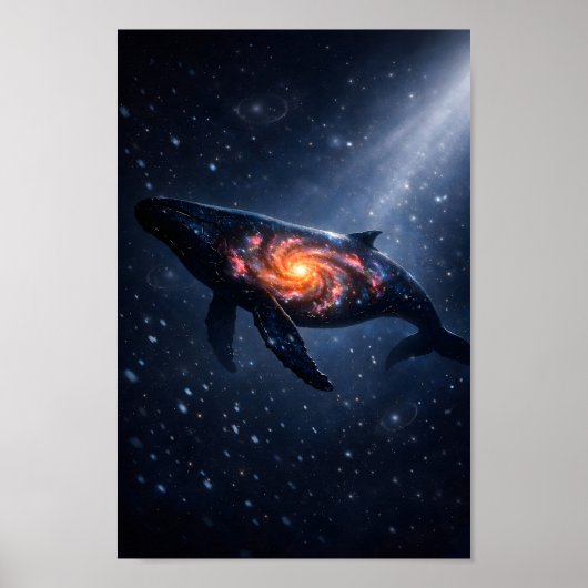 Cosmische Walvis Melkweg Muur Kunst Poster (Voorkant)
