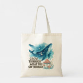 Cosmische Walvis & Paddenstoelen Tote Bag (Achterkant)