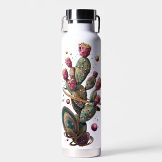 Cosmische woestijn cactus kunst waterfles