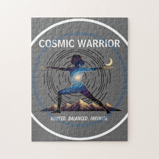 Cosmische Yoga Krijger | Galaxy Lichaamshouding Legpuzzel (Verticaal)