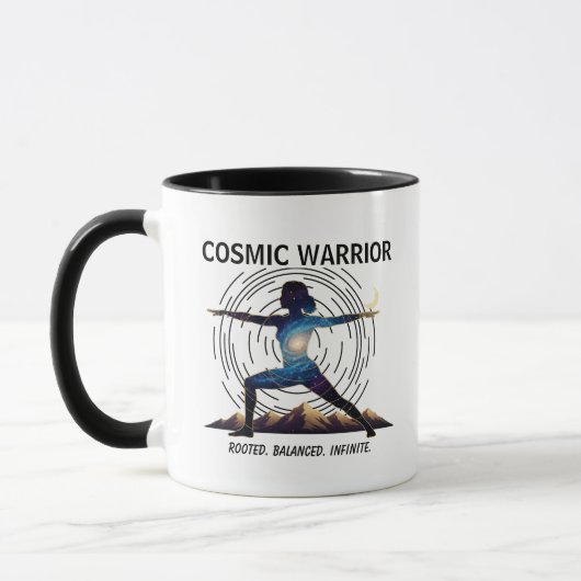 Cosmische Yoga Krijger | Galaxy Lichaamshouding Mok (Links)