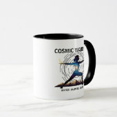 Cosmische Yoga Krijger | Galaxy Lichaamshouding Mok (Voorkant rechts)