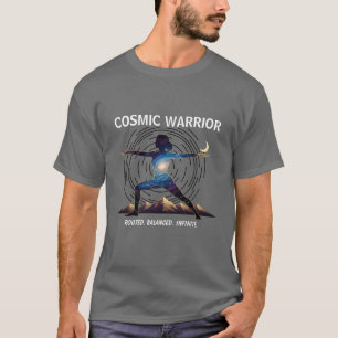 Cosmische Yoga Krijger   Galaxy Lichaamshouding T-shirt