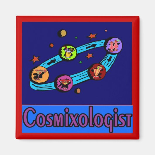 Cosmixoloog uit de ruimte magneet (Voorkant)