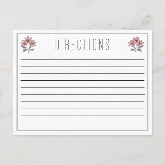 Cosmo bloemenrecept Kaart (Achterkant)