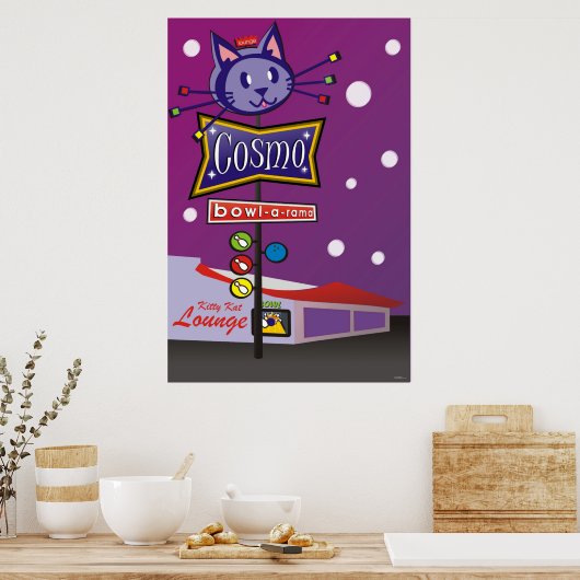 Cosmo Bowl-A-Rama Sign Poster (Keuken)