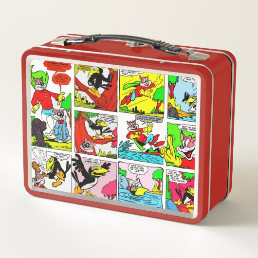 Cosmo Cat Comics Lunchbox uit 1950 (Achterkant)
