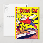 Cosmo Cat No.5, Funny  Comic Book Hoesje Briefkaart (Voorkant / Achterkant)