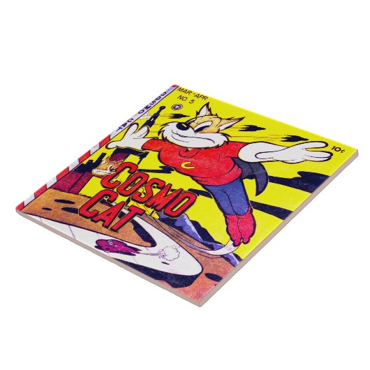 Cosmo Cat No.5, Funny  Comic Book Hoesje Tegeltje (Zijkant)