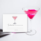Cosmo cocktail Bridal shower Date night ideas Informatiekaartje