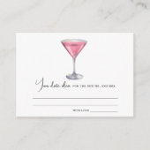 Cosmo cocktail Bridal shower Date night ideas Informatiekaartje (Voorkant)
