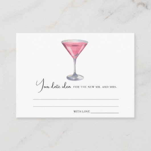 Cosmo cocktail Bridal shower Date night ideas Informatiekaartje (Voorkant)