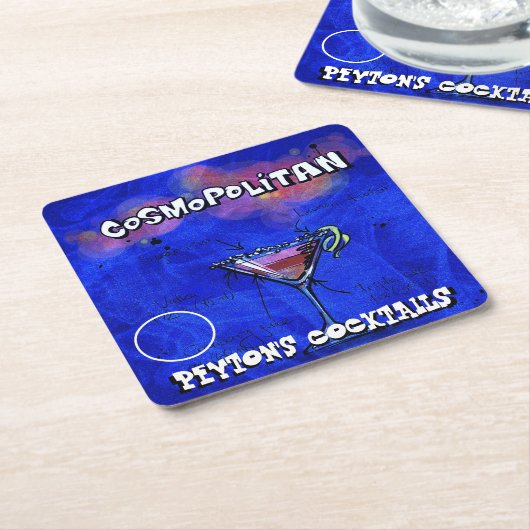 Cosmo Cocktail Party Kartonnen Onderzetters (Schuin)