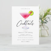 Cosmo Cocktail Party Uitnodigingen (Staand voorkant)