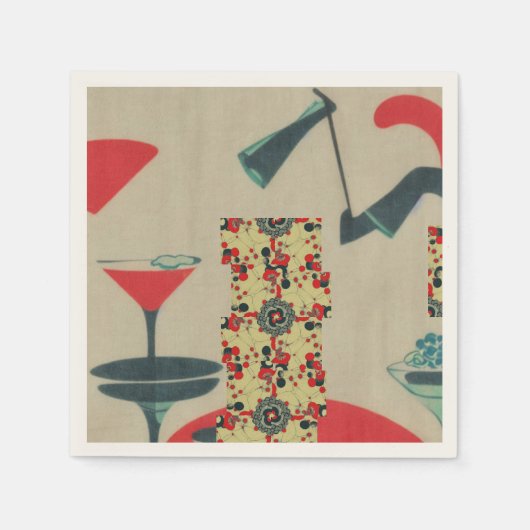 Cosmo Cocktail Shaker en Martini Glass (JPN) Servet (Voorkant)