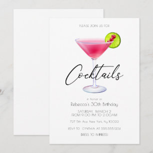 Cosmo Cocktailparty Uitnodigingen