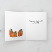 Cosmo de Puppy Thanksgiving Feestdagen Kaart (Binnen)