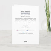 Cosmo Flower Blank Greeting en Notecard Kaart (Achterkant)