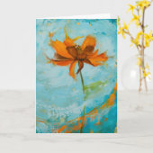 Cosmo Flower Blank Greeting en Notecard Kaart (Gele Bloem)