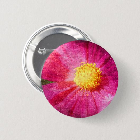 Cosmo Flower Ronde Button 5,7 Cm (Voorkant /achterkant)