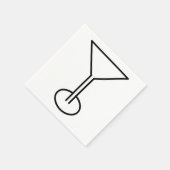 Cosmo glazen servet (Hoek)