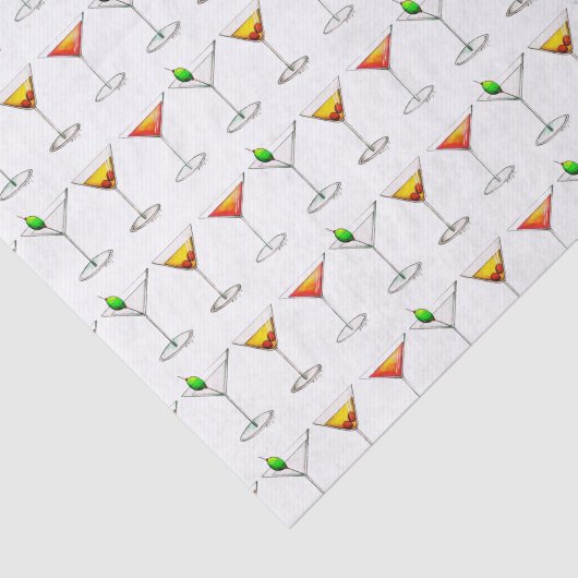 Cosmo Martini Manhattan Cocktail Glass Drinken Tissuepapier (Detail)