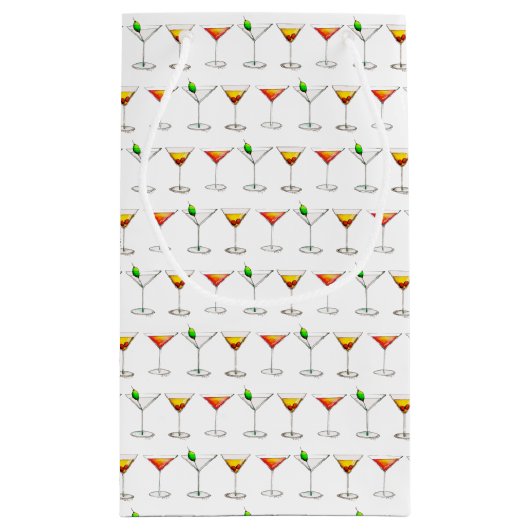 Cosmo Martini Manhattan Cocktail Mixed Drink Bag Klein Cadeauzakje (Achterkant)