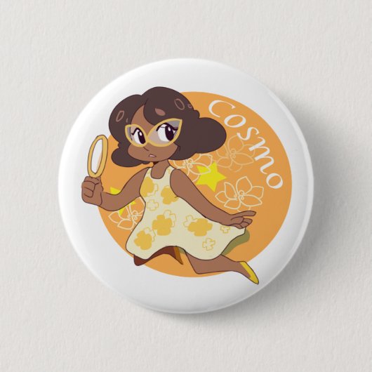 Cosmo The Space Detective Ronde Button 5,7 Cm (Voorkant)