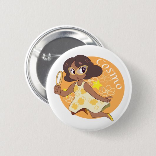 Cosmo The Space Detective Ronde Button 5,7 Cm (Voorkant /achterkant)