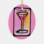 COSMO TIME PINK MARTINI PRINT KERAMISCH ORNAMENT (Rechts)