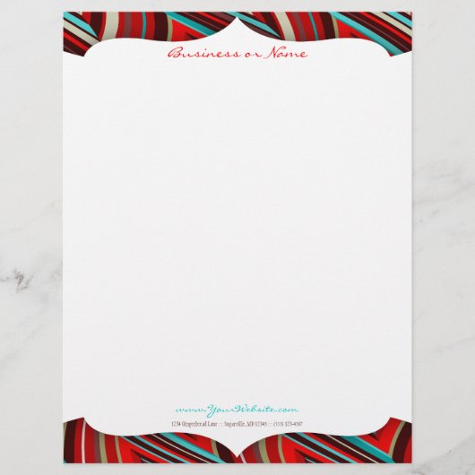 Cosmo Waves Letterhead Custom Briefhoofd (Voorkant)