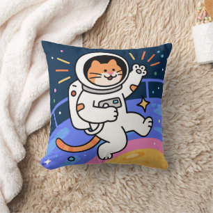 CosmoCat: Paws in Orbit Kussen