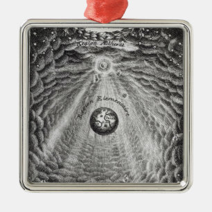 Cosmografie of wetenschap van de wereld metalen ornament