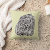 Cosmografisch hoofd, door Brian Benson Kussen (Deken)