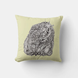 Cosmografisch hoofd, door Brian Benson Kussen