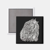 Cosmografisch hoofd van Brian Benson, magneet (Voorkant / Achterkant)