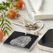 Cosmografisch hoofd van Brian Benson Sleutelhanger (Voorkant Rechts)