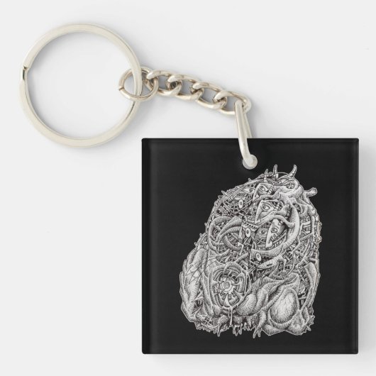 Cosmografisch hoofd van Brian Benson Sleutelhanger (voorkant)