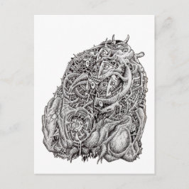 Cosmografische kop door Brian Benson briefkaart