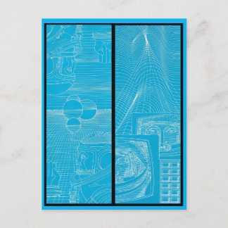 Cosmonaut Drie Briefkaart