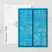 Cosmonaut Drie Briefkaart (Voorkant / Achterkant)