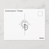 Cosmonaut Drie Briefkaart (Achterkant)