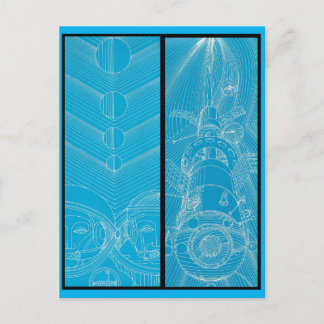 Cosmonaut Vier Briefkaart