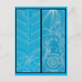 Cosmonaut Vier Briefkaart (Voorkant)