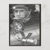 Cosmonaut Vijf Briefkaart (Voorkant)
