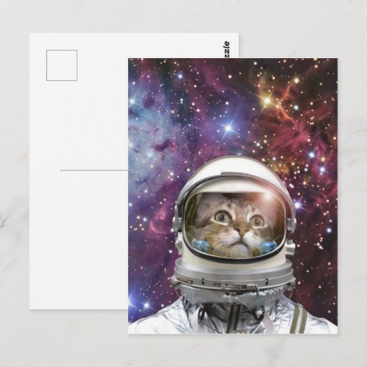 Cosmonautkat Briefkaart (Voorkant / Achterkant)