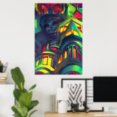 Cosmopolis van nieuwsgierigheid door Wombott Poster (Thuiskantoor)