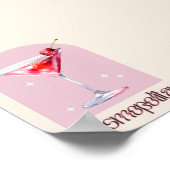 Cosmopolitan Art Print | Bar Decor Cocktail Poster (Hoek)